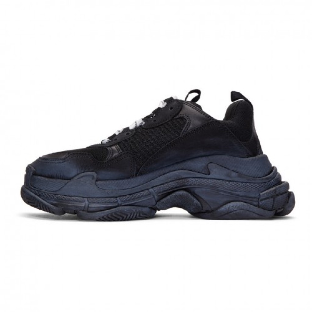 black balenciaga triple s laces